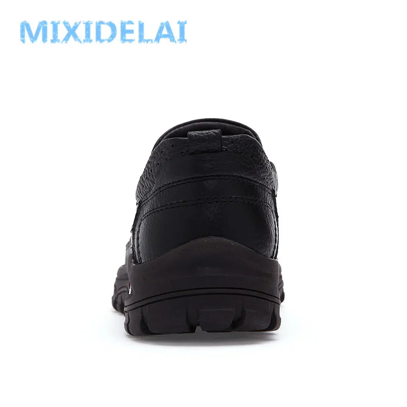 MIXIDELAI Big Size 38-48 Mens Dress Italian Leather Shoes Luxury Brand Mens Loafers Genuine Leather Formal Loafers Moccasins Men