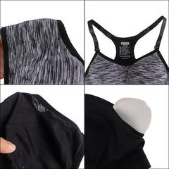 Women Sports Yoga Bra breathable quick dry Top Shockproof Cross Back Push Up