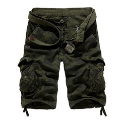 Camouflage Loose Cargo Shorts Men Military Camo Short Pants Homme