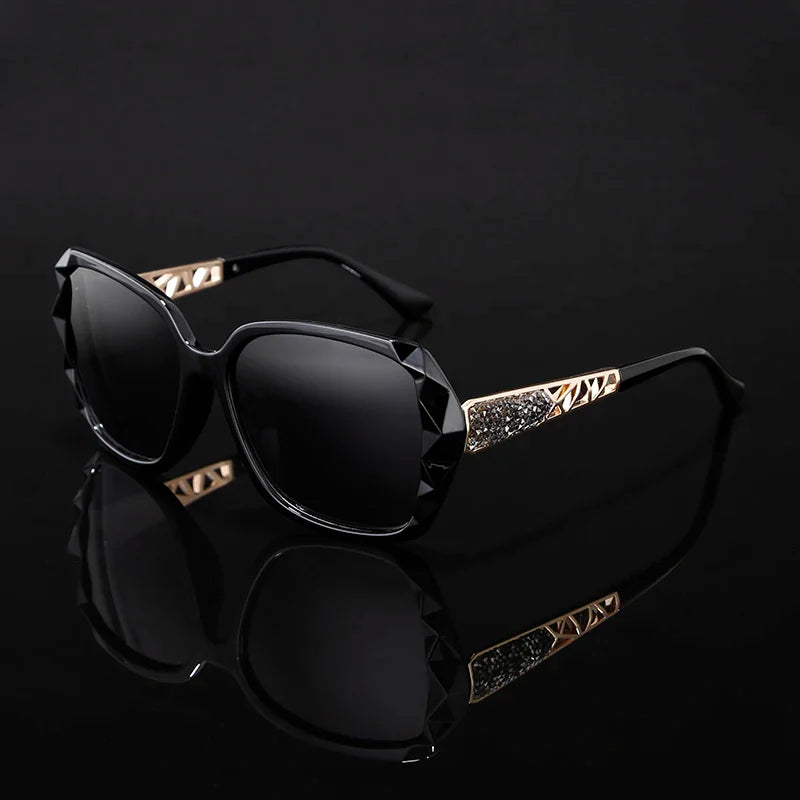 KDEAM Shiny For Women Sunglasses Polarized Butterfly Diamond Designer Sun Glasses Female UV-protected and Box