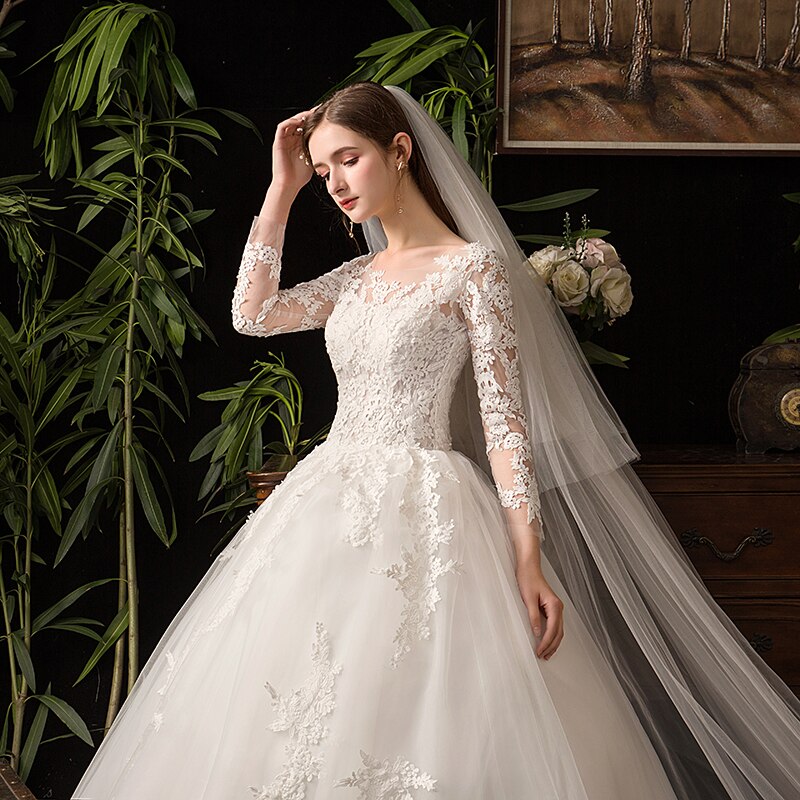 White Bridesmaid Dresses: Full Sleeve Wedding Dresses Ball Gown Wedding Gowns