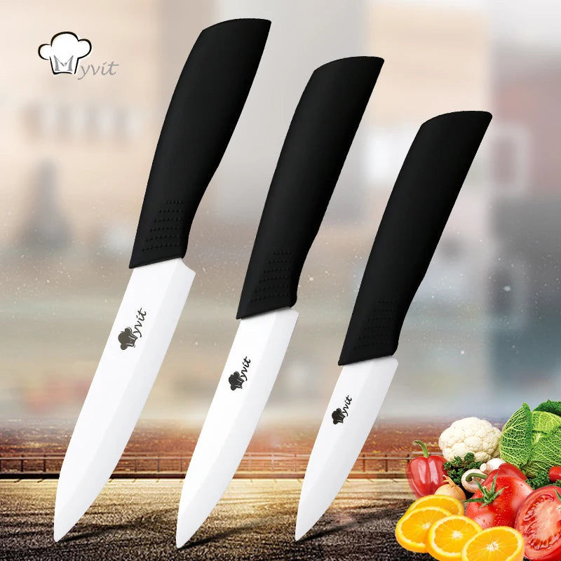 Ceramic Knives Set for Kitchen Paring Utility Slicing Fruit Vegetable Cutter 3 4 5 inch