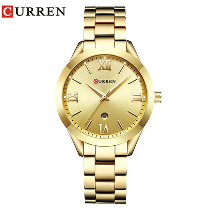 CURREN Women Watch Luxury Fashion Watches Woman Clock Stainless Steel Simple Business Wriswatches Ladies Relogio Feminino 9007