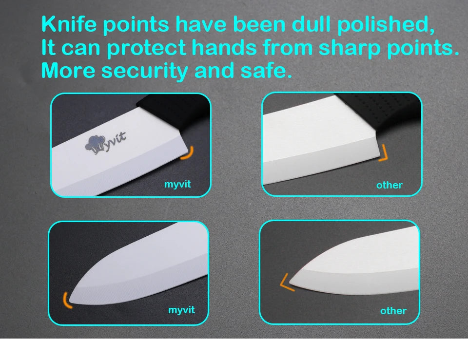 Ceramic Knives Set for Kitchen Paring Utility Slicing Fruit Vegetable Cutter 3 4 5 inch
