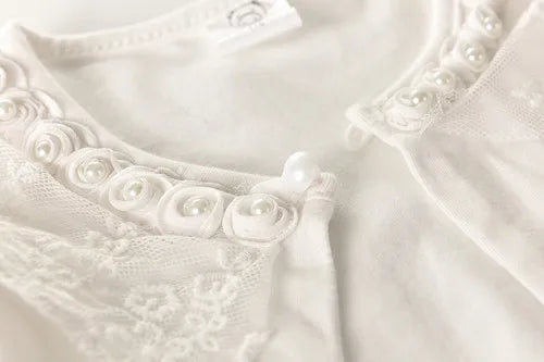 Children Girls Cardigan Sweater White Cotton Girls Coat For  Kids Clothes