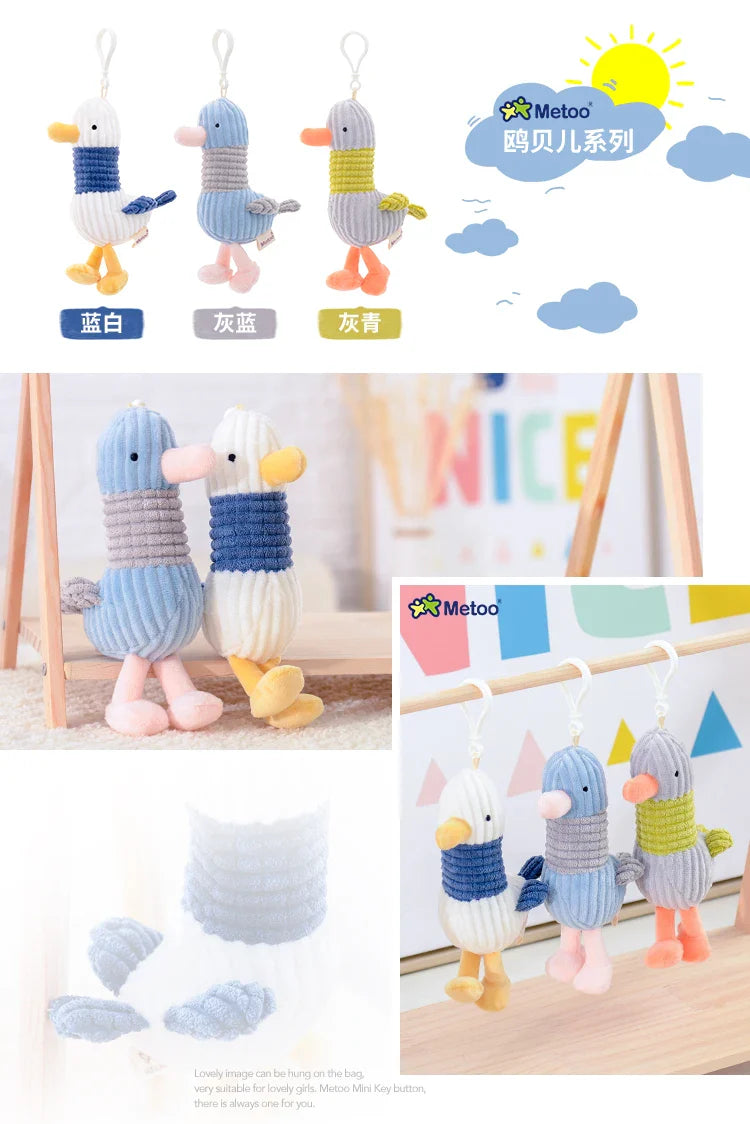 Metoo Doll Stuffed Toys Plush Animals Soft Baby Kids Toys for Girls Boys Kawaii Mini Angela Rabbit Pendant Keychain