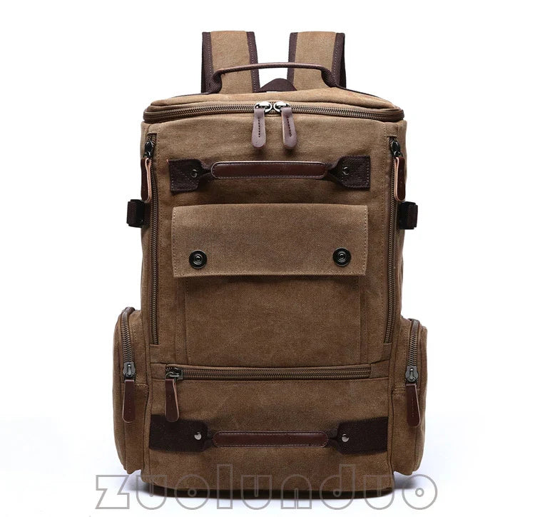 Men's Backpack Vintage Canvas Backpack School Bag Men's Travel Bags Large Capacity Backpack  Laptop Backpack Bag High Qualit