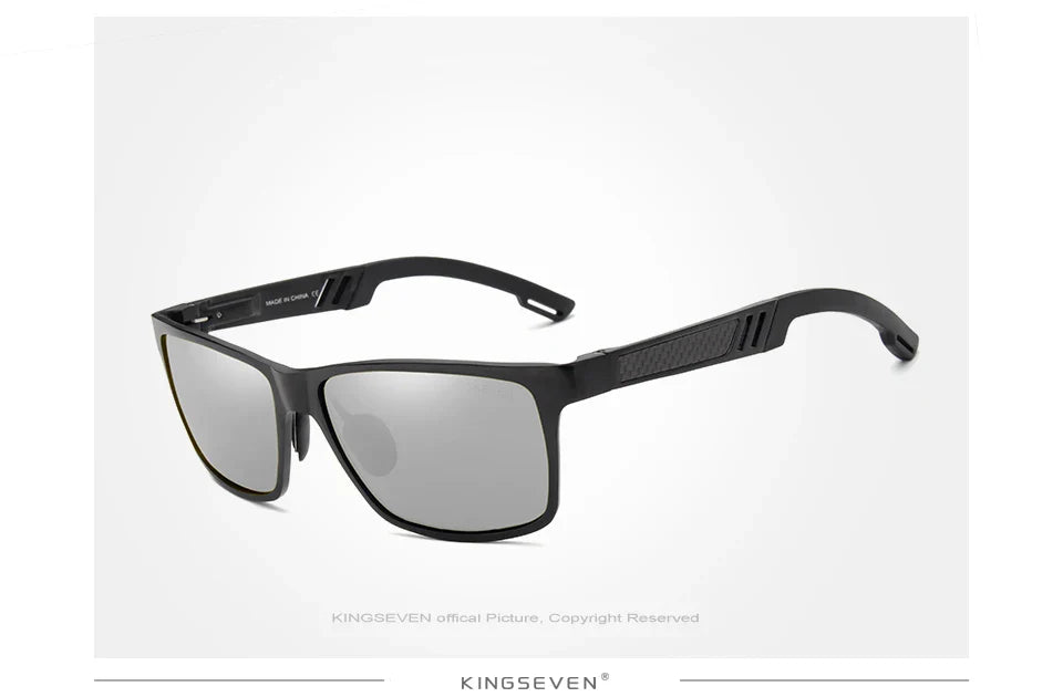 KINGSEVEN Men's Polarized Sunglasses Full Frame Aluminum Material Driving Glasses Eyewear Shades For Men Oculos masculino