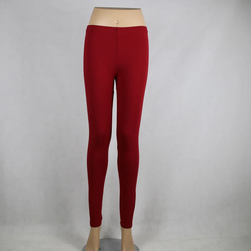Solid Color Leggings S-7xl Women Modal Cotton Leggings Long Legging Pants Grey