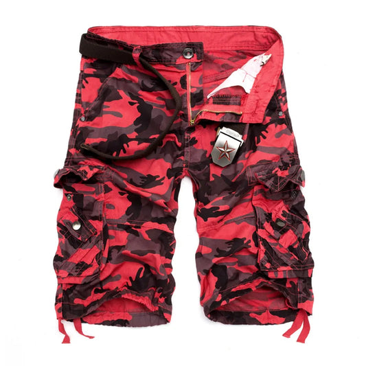 Camouflage Loose Cargo Shorts Men Cool Military Camo Short Pants