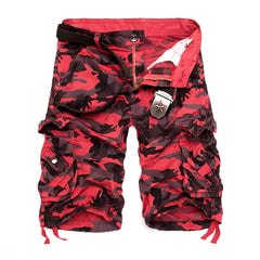 Camouflage Loose Cargo Shorts Men Military Camo Short Pants Homme