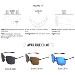 Sunglasses for Men: Orange Male Driving Rectangle Ultralight Frame Sunglasses