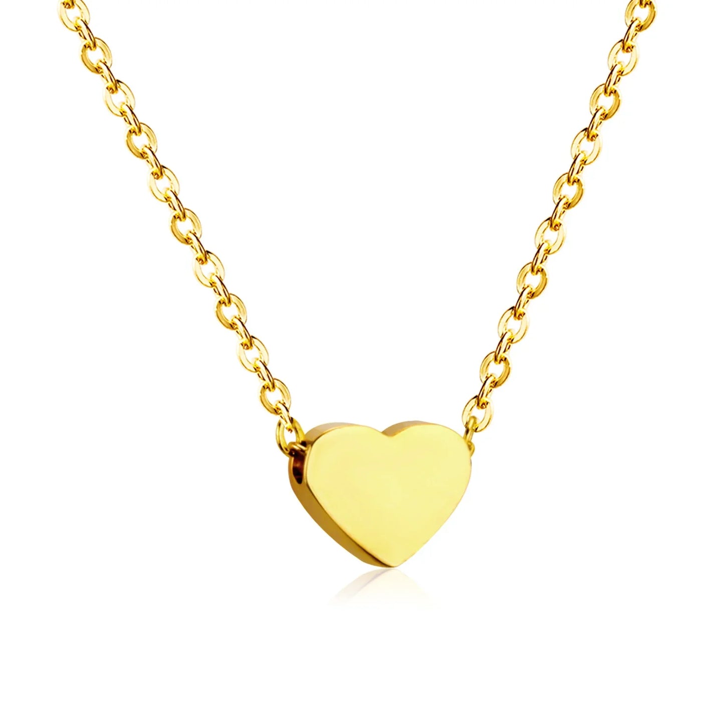 LUXUKISSKIDS Heart Star Moon Pendant Necklaces Tiny Charms Stainless Steel Choker Women/Girls Y2K Sweater Boho Jewelry Collares