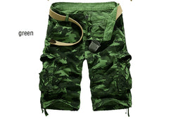 Camouflage Loose Cargo Shorts Men Military Camo Short Pants Homme