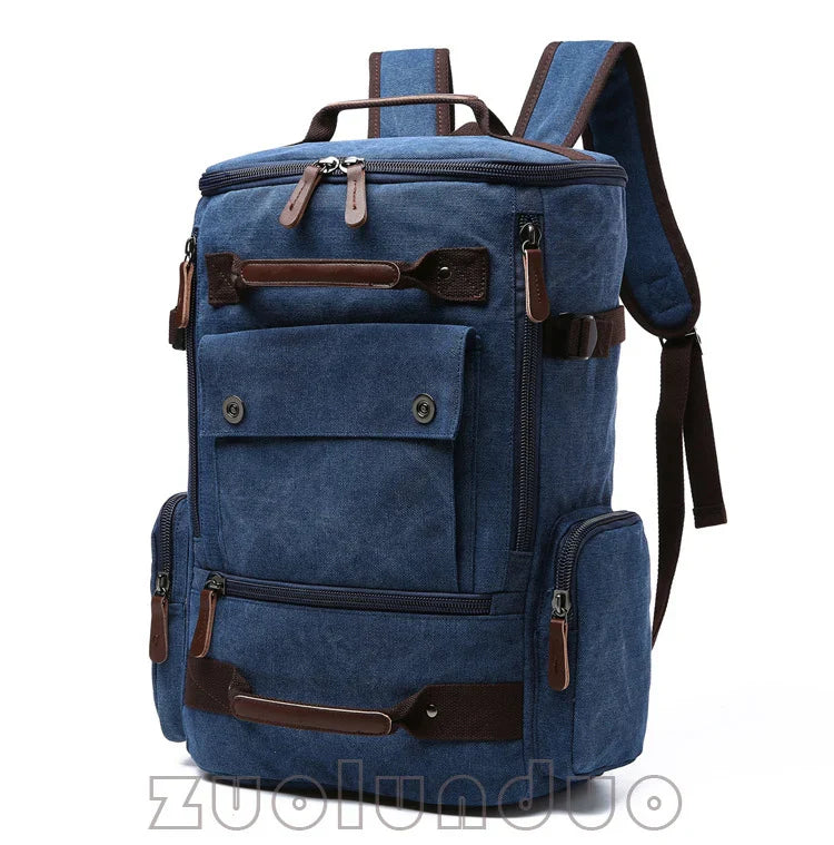 Men's Backpack Vintage Canvas Backpack School Bag Men's Travel Bags Large Capacity Backpack  Laptop Backpack Bag High Qualit