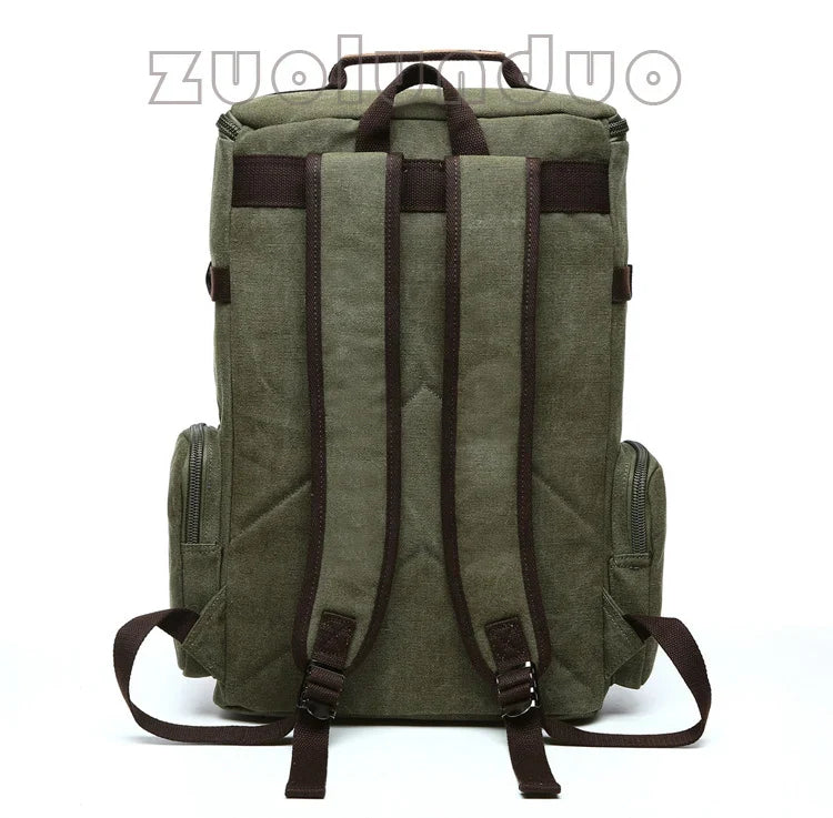 Men's Backpack Vintage Canvas Backpack School Bag Men's Travel Bags Large Capacity Backpack  Laptop Backpack Bag High Qualit