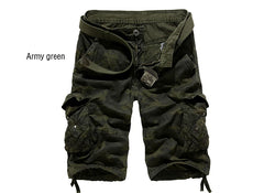 Camouflage Loose Cargo Shorts Men Military Camo Short Pants Homme