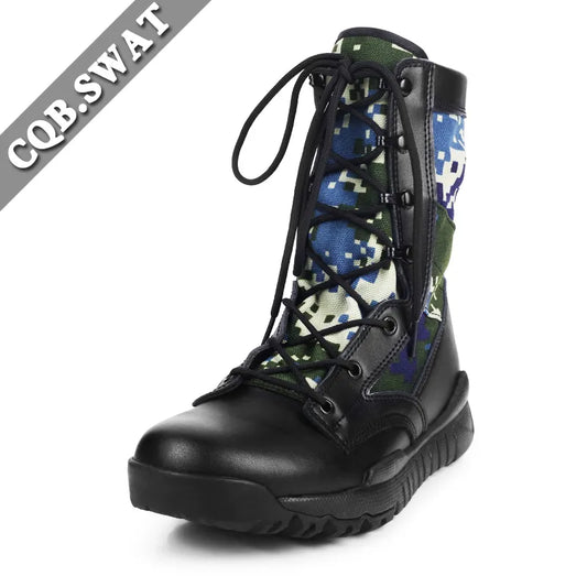 Military Combat Boots Tactical Breathable Wearable Boots Motorcycle Hiking Boots