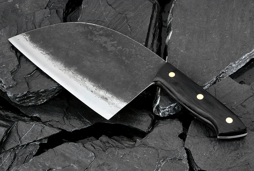 Full Tang Handmade Forged Chef Knife Hard Clad Steel Blade Butcher Slaughter
