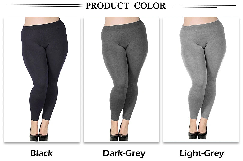 Women's Plus Size Modal Seamless High Waist Leggings Full Length Stretchy Basic