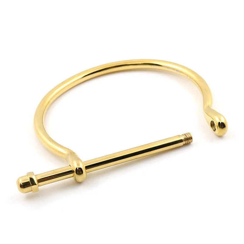 Fashion Punk Love Bangle Bracelet Woman Men Horseshoe Bracelets Stainless Steel Wedding Party Charming Cuff Wristband Jewelry