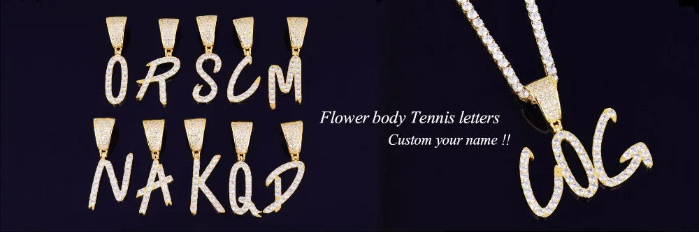 Bubble Letter Men Star Rings Charm Gold Color Full Zircon Fashion Hip Hop Rock