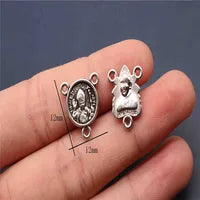 Stainless steel rosary beads 4mm bead necklace, small rosary necklace, ladies jewelry