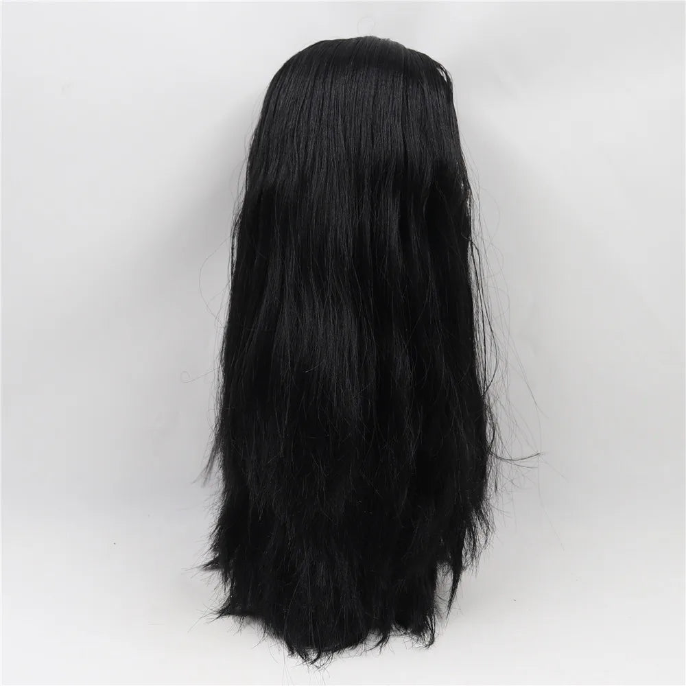 ICY DBS Blyth doll white skin joint body Black straight hair new matte face with eyebrows Lip gloss BL117