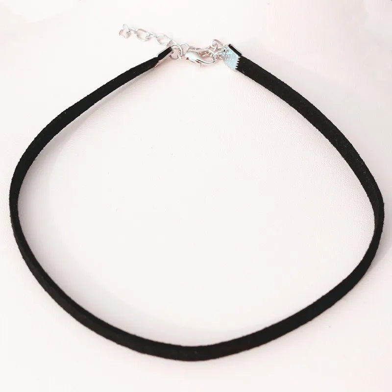 Minimalist Black Sexy Chokers Necklace Leather Harajuku Gothic