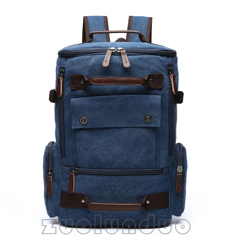 Men's Backpack Vintage Canvas Backpack School Bag Men's Travel Bags Large Capacity Backpack  Laptop Backpack Bag High Qualit