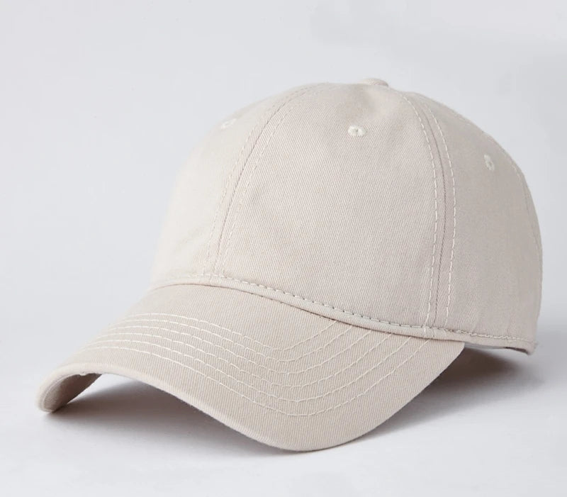 Wholesale Oversize Baseball Caps 100% Cotton Summer Sports Sun Hats for Women Men Big Head Plain Large Snapback Cap Unisex