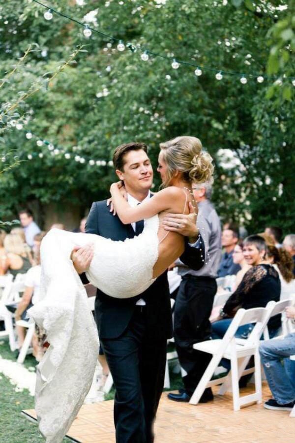 White Bridesmaid Dresses: White Lace Backless Mermaid Summer Wedding Dresses