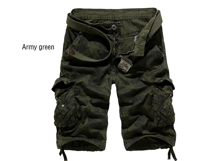 Camouflage Loose Cargo Shorts Men Cool Military Camo Short Pants