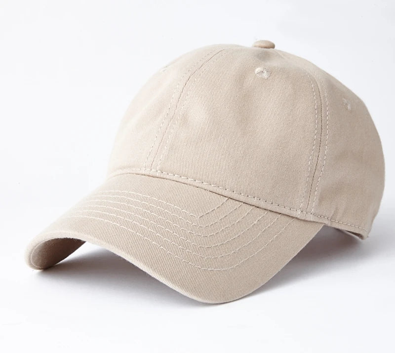Wholesale Oversize Baseball Caps 100% Cotton Summer Sports Sun Hats for Women Men Big Head Plain Large Snapback Cap Unisex
