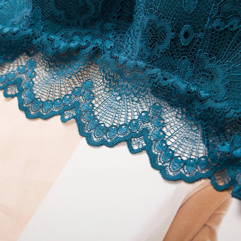 Comfortable Gathering Underwear Suit push up bra Ring-free lace edge
