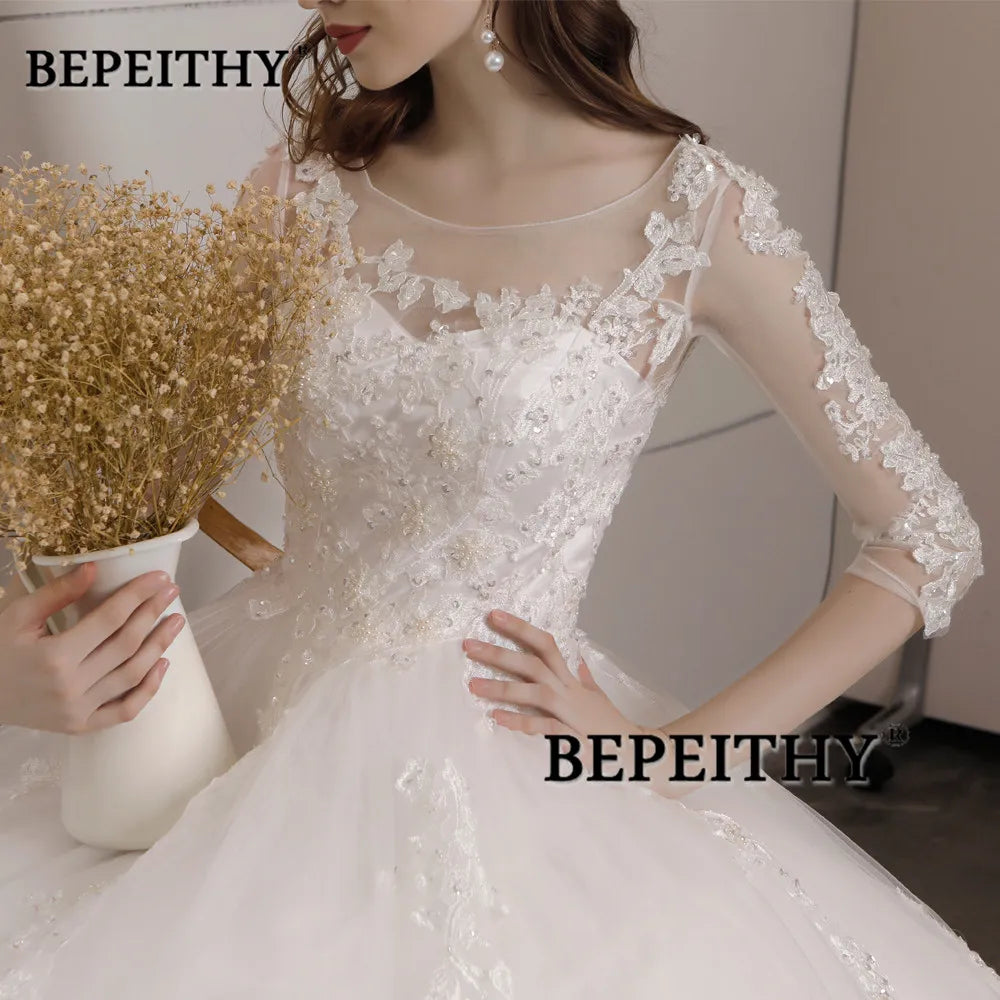 White Bridesmaid Dresses: Wedding Dress Open Back Vintage Bridal Dresses Ball Gown