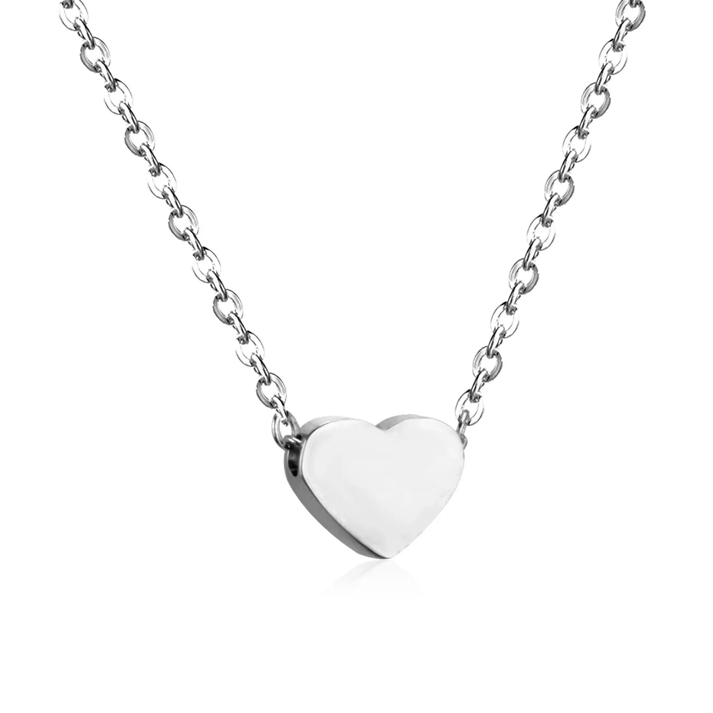 LUXUKISSKIDS Heart Star Moon Pendant Necklaces Tiny Charms Stainless Steel Choker Women/Girls Y2K Sweater Boho Jewelry Collares