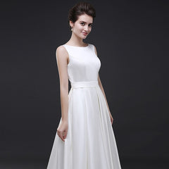 Beach Wedding Dresses Vestido Noiva Simple White A-Line Prom