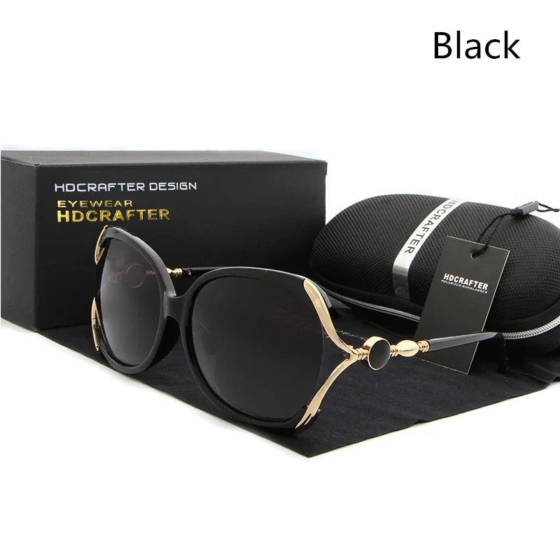 HDCRAFTER Luxury Brand Polarized Sunglasses Women Designer Cat Eye Sun Glasses for Women oculos de sol with Original Box