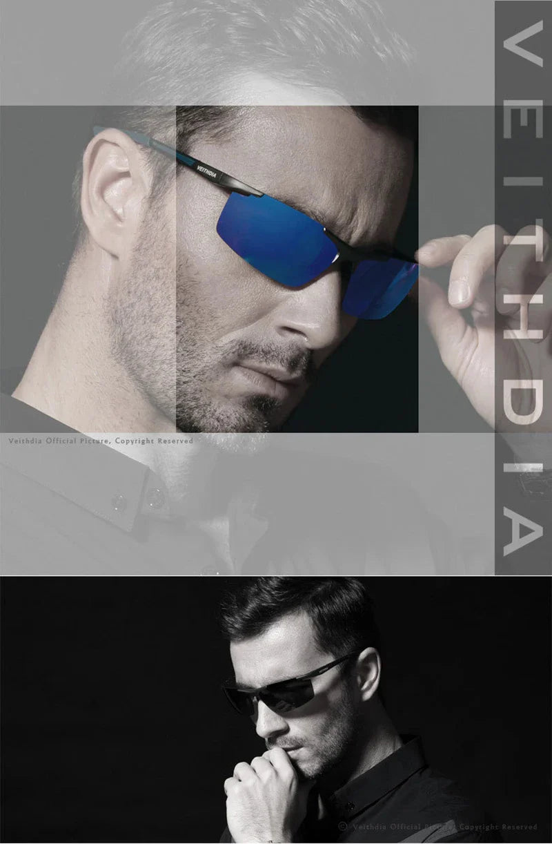 VEITHDIA Aluminum Magnesium Men's Sunglasses Polarized UV400 Coating Mirror Sun Glasses Outdoor Male Eyewear Accessories 6588