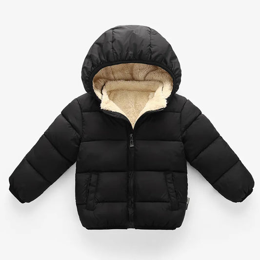 Baby Children Coats Winter Thick Jackets For Boys Warm Plush Thicken Outerwear