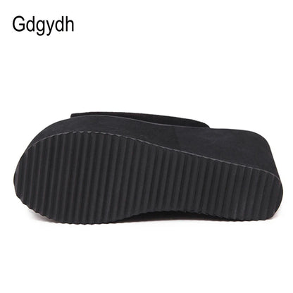 Gdgydh Summer Slip On Women Wedges Sandals Platform High Heels Fashion Open Toe Ladies Casual Shoes Comfortable Promotion Sale