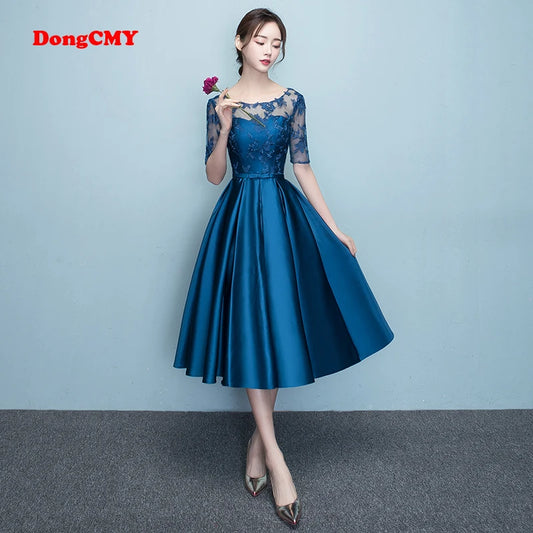 Homecoming Dresses: Navy Blue Prom Dress Elegant Party Women Evening Dresses