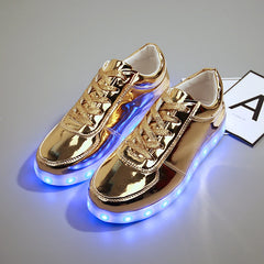 Homme luminous sneakers boys girls Chaussures Lumineuse 11 colors Gold Led Shoes