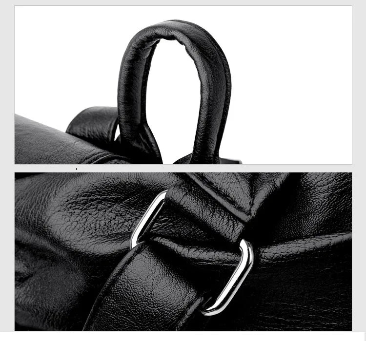 Women High Quality Leather Backpacks Vintage Female Shoulder Bag Sac a Dos Travel Ladies Bagpack Mochilas School Bags For Girls