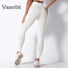 Woman Gym Leggings Women High Waist Seamless Tights Push-up White Sport Pants