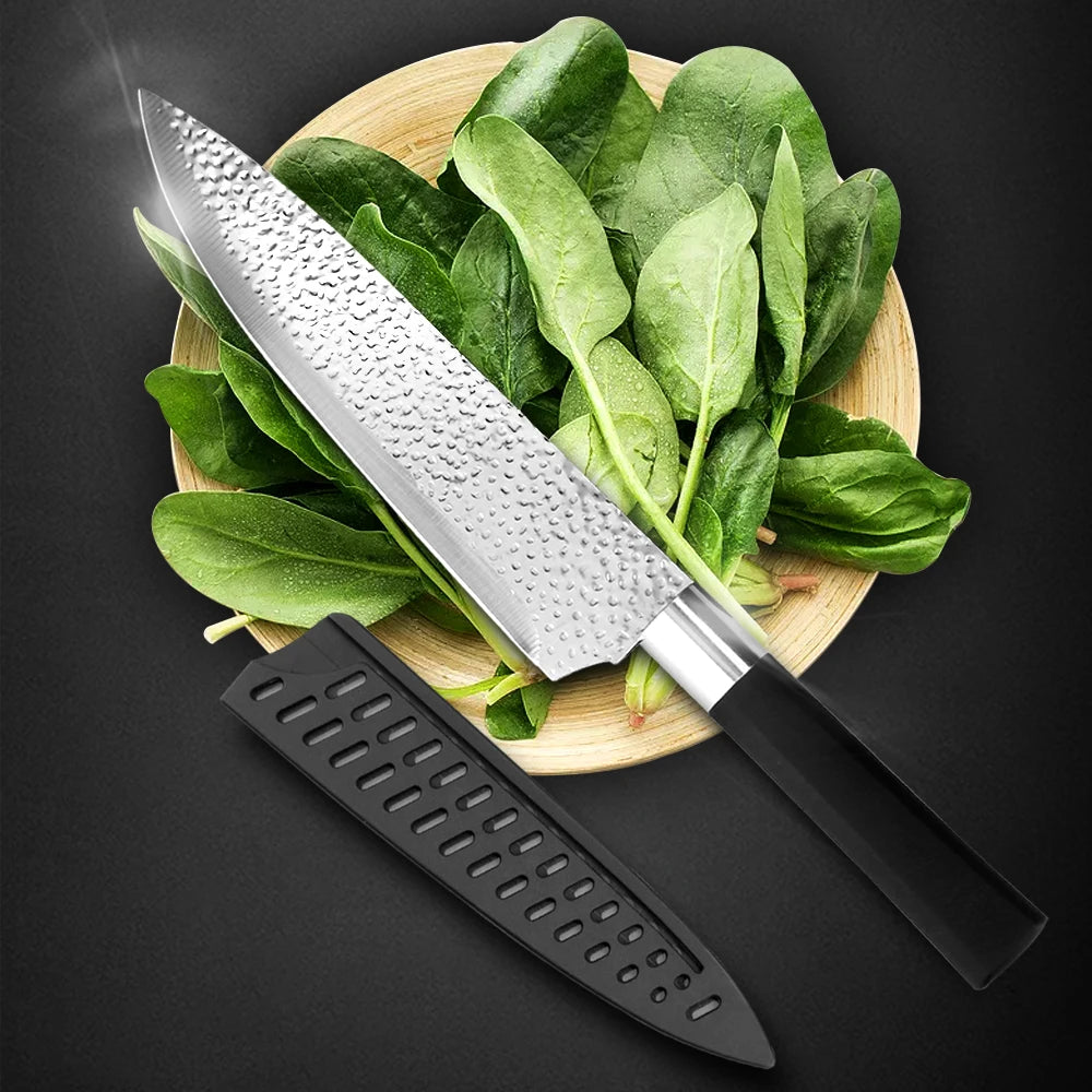 Kitchen Knife Chef Bread Slicer Utility Santoku 7CR17 440C Stainless Steel Non Stick