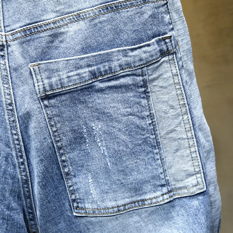 Oversize Jeans Men Harem Pants Wide Leg Loose Fit Tapered Jeans Male Joggers