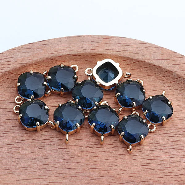 GUFEATHER,10pcs/lot,M438,jewelry accessories,diy bracelet,copper metal,hand made,glass pendant,charms,jewelry making,diy earring