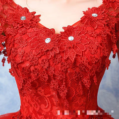 Wedding Dress The Red V-neck Ball Gown Vintage Wedding Dresses